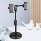 Profesyonel Kayıt Masaüstü Ayaklı Tripod Çift Telefon Uyumlu